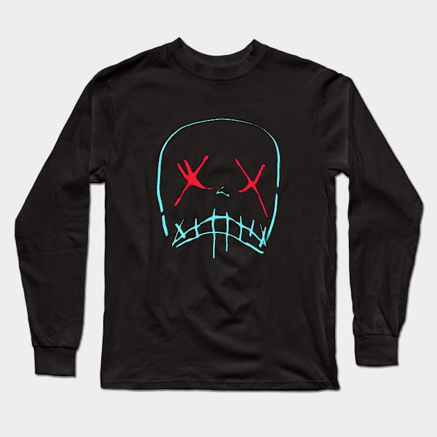 Led Mask Long Sleeve T-Shirt by LedDes